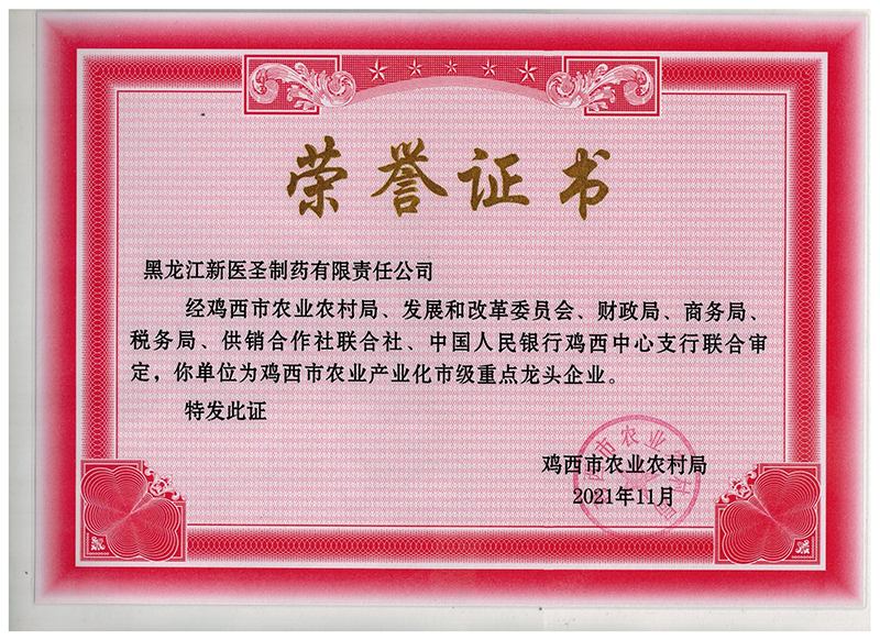 贺九游官网·（中国大陆） 手机游戏第一门户制药获市级重点龙头企业称号