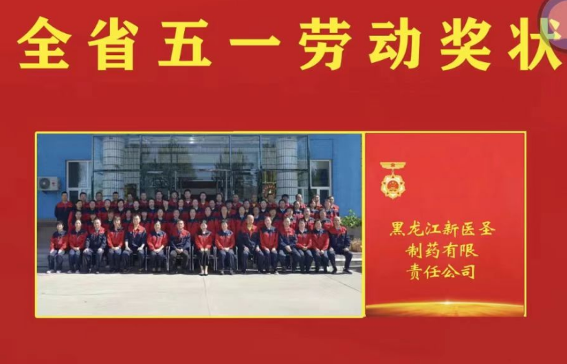 喜讯！祝贺九游官网·（中国大陆） 手机游戏第一门户制药被授予黑龙江省“五一劳